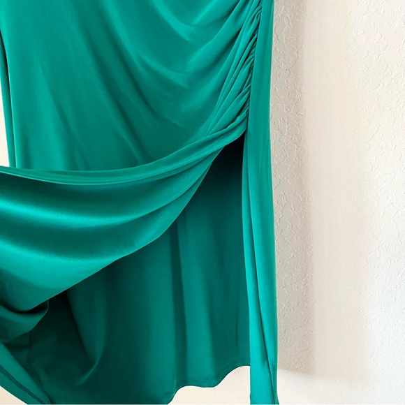 Ralph Lauren Faux Wrap Cut Dress Ruched Sleeveless Office Career Travel Party 6 - Picture 6 of 9